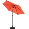 Gulches 9FT Outdoor Patio Umbrella Outdoor Table Umbrella with Push Button Tilt and Crank(Base Not Included)(orange) - 3 of 4