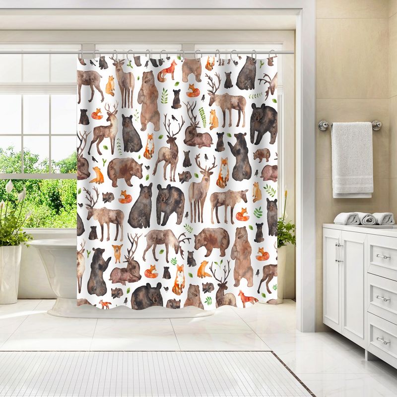 Americanflat 71" x 74" Shower Curtain  Style 2 by Elena O'Neill, 3 of 7