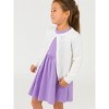 RuffleButts Girls Knit Short Sleeve Twirl Dress - 4 of 4
