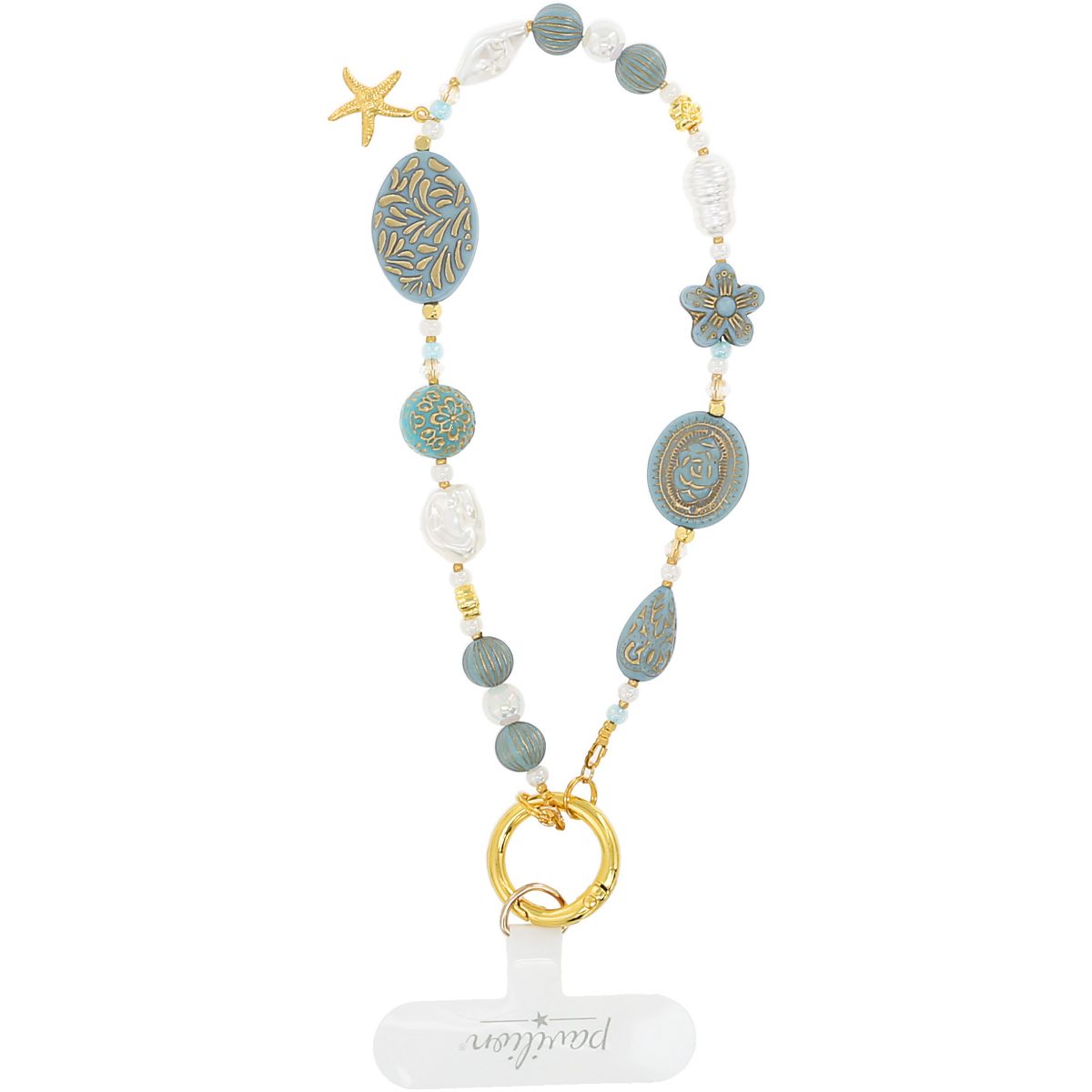 Pavilion Gift Company - Beach - Beaded Hands-Free Wrist Strap - Cell Phone Accessories