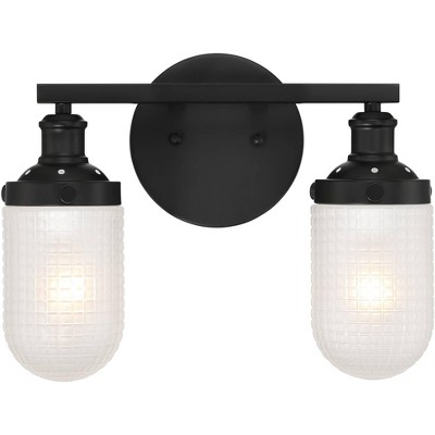 Possini Euro Design Possini Euro Bendarra 10 3/4" High Black 2-Light Wall Sconce