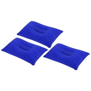 Unique Bargains Neck Support for Hiking Travel Ultralight Flocked Inflatable Camping Pillows 3 Pcs 13.6" x 8.7" - 1 of 4