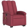 vidaXL Electric Lift Massage Recliner Chair - Wine Red Fabric, Motorized Stand-Up Assist, Reclining, Vibration, Home Theater - 3 of 4