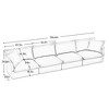 NicBex Couches for Living Room U-Shaped 4 Seat Sectional Comfy Sofa Modern Corduroy Upholstered Slipcovered Sofa Couch with Ottomans, Cream - 4 of 4
