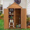 Outside Wooden Storage Shed Closet Storage Cabinet With Shelves Garden Wood Tool Shed For Outdoor Yard, Patio, Deck, Porch 39.56x 22.04x 68.89inch - 2 of 4