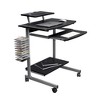SKRAN Compact Computer Desk/ Cart , All-in-one space-saving workstation with Storage Shelves,Rolling Working Station for Small Spaces - 2 of 4