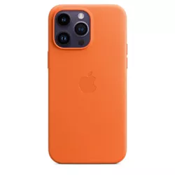 Apple iPhone 14 Pro Max Leather Case with MagSafe - Orange