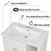 Whisen 30" Bathroom Storage Cabinet Bathroom Vanity with Ceramic Sink, Doors and Drawers - 4 of 4