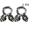 Elerevyo Women's Square Printed Satin Silky Neck Scarves Neckerchief 2Pcs 19.6"x19.6" - 4 of 4