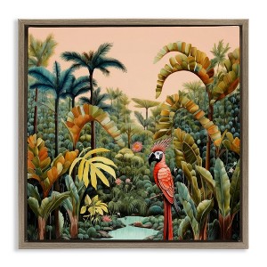 Stupell Industries Parrot in Tropical Vegetation, 18" x 18" - 1 of 4
