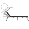 vidaXL Sun Lounger Black Aluminum Standard Foldable Beach Chair - 2 of 4