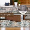 Non-Slip Machine Washable 2x3 Vintage Print Area Rug, Distressed Low Pile Entryway Doormat for Kitchen Bathroom Bedroom, Taupe - 3 of 4
