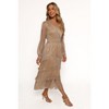 Petal and Pup Cybil Pleated Tiered Midi Dress - Champagne Gold S - 4 of 4
