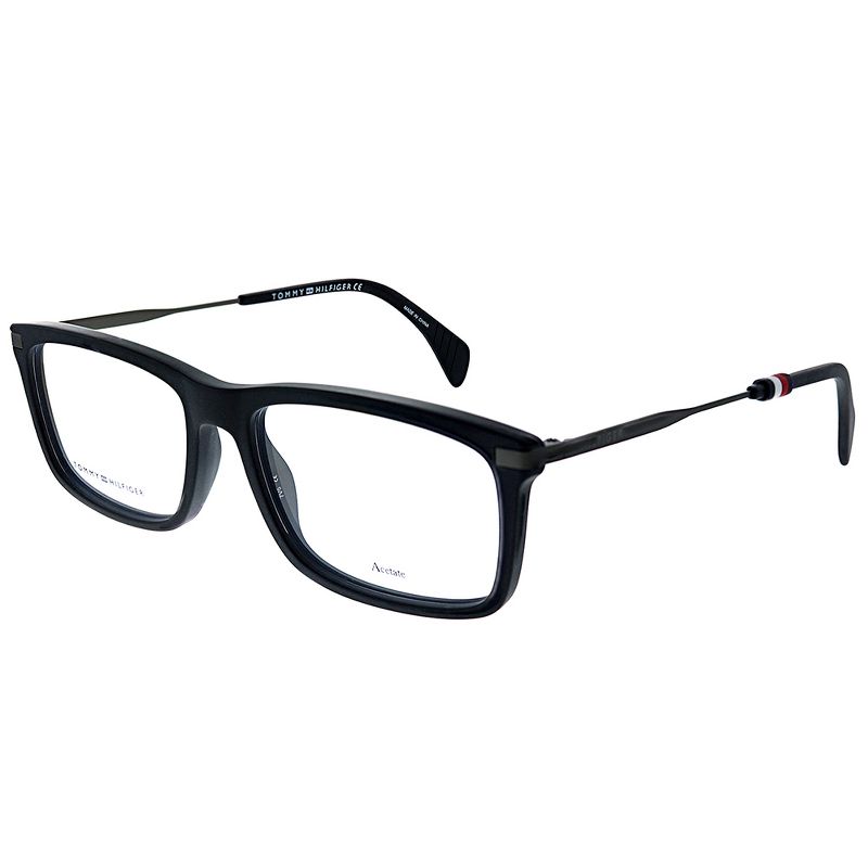 Tommy Hilfiger TH 1538 003 Unisex Rectangle Eyeglasses Matte Black 55mm, 1 of 4
