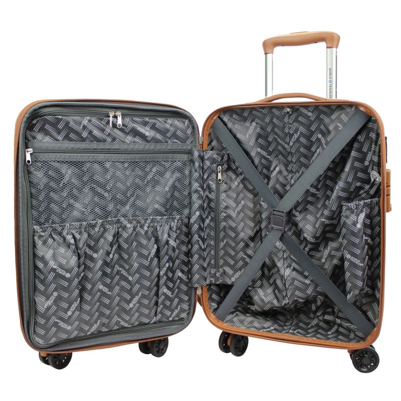 World Traveler Garland Hardside 3-Piece Luggage Set With USB Port, 3 of 8