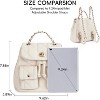 CLUCI Small Backpack Purse for Women,Mini Vegan Leather Tabby Backpack for Woman Quilted Bookbag Crossbody Bag - 2 of 3