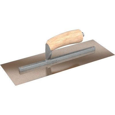 Bon Tool 66-126 Finish Trowel - Square - Golden Stainless - 14 X 5 - Wood