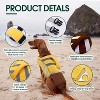 Kuoser Dog Life Jacket with Reflective Stripes, Adjustable High Visibility Dog Life Vest Ripstop with High Flotation Swimsuit - 4 of 4