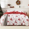 3-Piece Christmas Comforter Set, Soft Reversible Bedding with Tree, Reindeer & Snowflake Print, Festive Holiday Quilt for Winter Bedroom Decor - 2 of 4