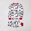 PATPAT Family Matching Christmas Pajamas For Family Tree Car Print Xmas Top Tee and Bottom Sets For Men M Turquoise - 2 of 4