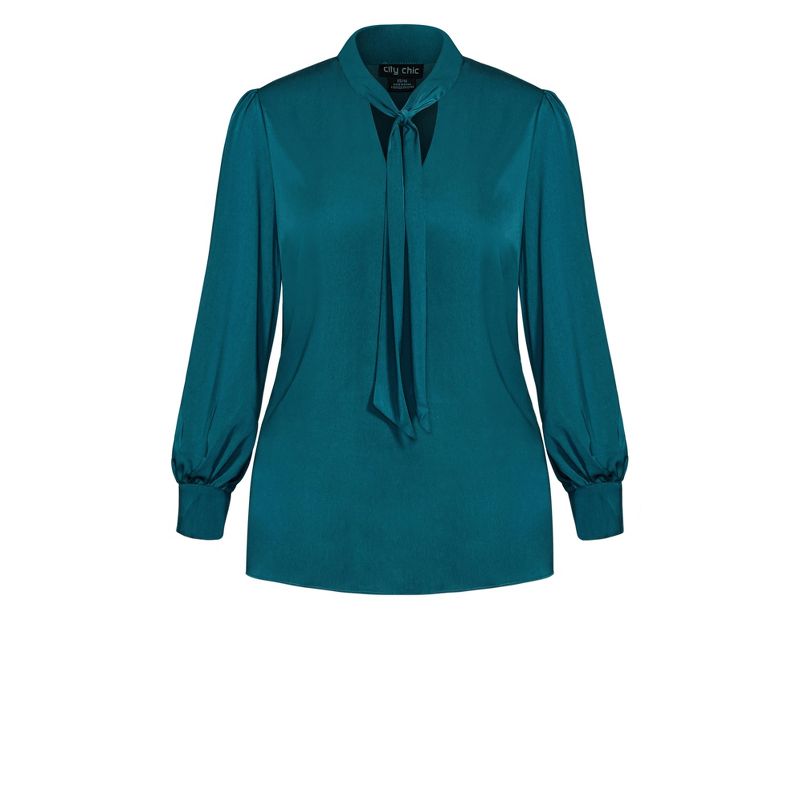 Women's Plus Size In Awe Top - teal | CITY CHIC, 5 of 7