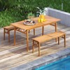 Tangkula 63" Acacia Wood Dining Table for 6 People Heavy-Duty Indoor Outdoor Wooden Table - 4 of 4