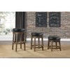 NicBex Set of 2 Bar Stools for Kitchen Island,Counter Bar Stools with Solid Wood Frame,Bar Chairs for Dining Rooms,Kitchens Islands,Brown/Black - 3 of 4