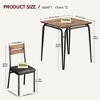 Dining Table Set with Chairs, Compact Square Table and Chairs for Kitchen, Apartment, Office, Easy Assembly - 2 of 4