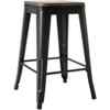 The Lakeside Collection Metal and Wood Counter Stool - Counter Black - 2 of 4