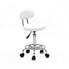 34" Swivel Bar Stool - 360¡ã Rotating Chrome Stool with PU Leather Seat for Salon, Kitchen & Home Deco - 3 of 4
