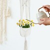Unique Bargains Macrame Plant Hanger Woven Cotton Indoor Outdoor Decorative - 3 of 4