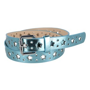 CTM Women's Metallic Star Notch Belt - 1 of 4
