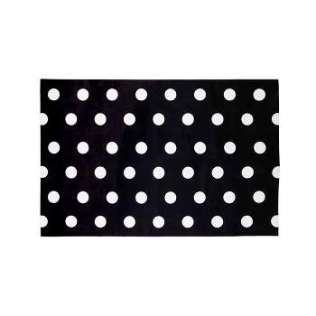 Evergreen Black & White Dots Layering Mat 11.5 x 9.5 Inches Indoor and Outdoor Decor