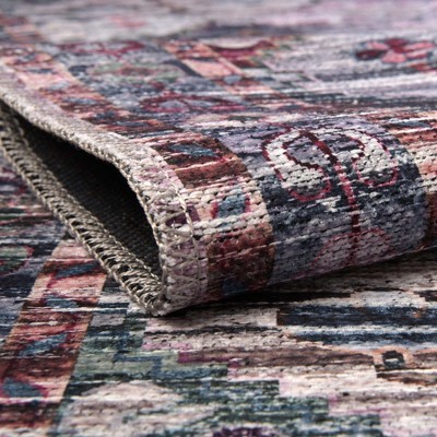 Mangata Maya Colorful Square Chenille Area Rug