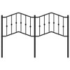 vidaXL Classic Black Metal Headboard – Powder Coated Steel Material, Suitable for 53.1” Mattress Width, Easy Assembly, Provides Excellent Back Support - 3 of 4