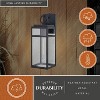 VAXCEL Hubbard 1 Light Dusk to Dawn Textured Black Outdoor Wall Lantern Clear Glass Shade, LED Compatible - 3 of 4