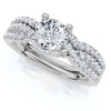 Pompeii3 1Ct TW Infinity Engagement Wedding Ring Set 14k Gold Lab Created - 2 of 4