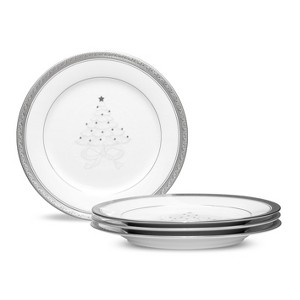 Noritake Crestwood Platinum Set of 4 Holiday Accent Plates - 1 of 4