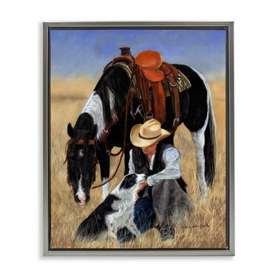 Stupell Industries Cowboy with Dog & Horse, 17" x 21"