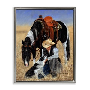 Stupell Industries Cowboy with Dog & Horse, 17" x 21" - 1 of 4