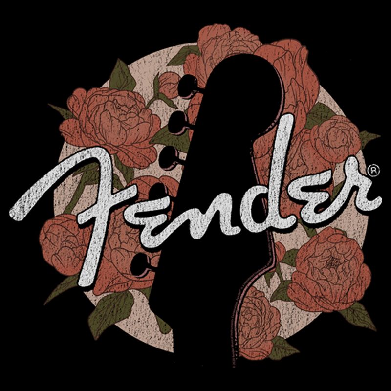 Men's Fender Distressed Floral Circle Logo T-Shirt, 2 of 6