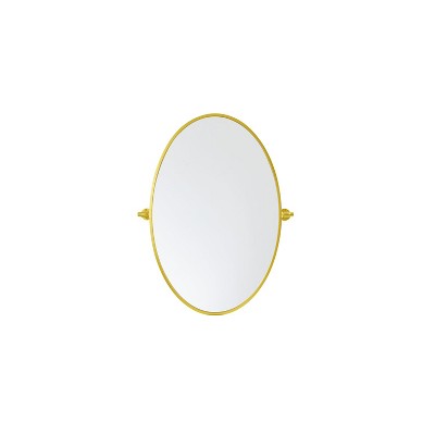 Elegant Lighting Oval pivot mirror 21x32 inch in gold