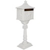 Cast Aluminum Mailbox with Post, Locking Security Post Mount Mail Box, Large Security Postal Mailbox for Outside with Keys, Postal Mailbox - 3 of 4