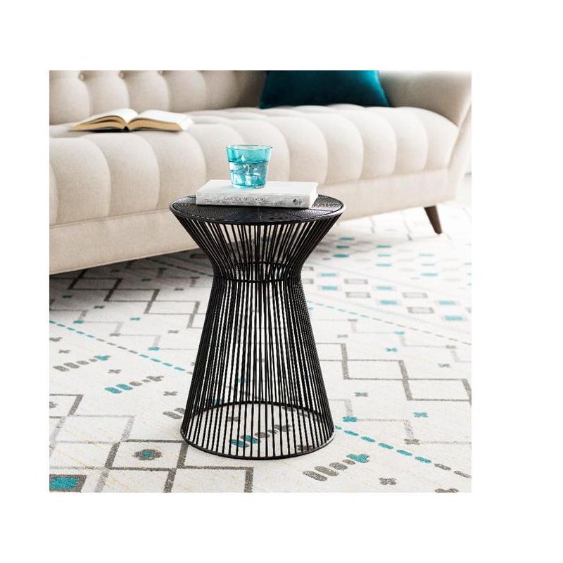 Mark & Day Tiefgraben 18"H x 14"W x 14"D Modern Black End Table, 2 of 5