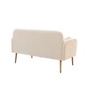 Modern Velvet Loveseat Sofa with Gold Metal Legs for Living Bedroom Leisure Areas - image 4 of 4