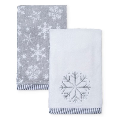 snowflake bath towels