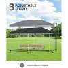 10x10 Pop Up Canopy, Outdoor Tent with Portable Roller Bag & One Button Push Setup, 3 Adjustable Height 4 Weight Bags 8 Stakes 4 Guy Ropes - 3 of 4