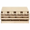 vidaXL Chicken Laying Nest 4 Compartments 41.7"x15.7"x23.2" Solid Pine Wood - 2 of 4