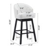 FURNIinspire Counter And Bar Stools Swivel Bar Stool Counter Height Stools Set of 2, Armless Kitchen Chairs with Footrest, White, 22.5"*21.5"*43.25" - 3 of 4