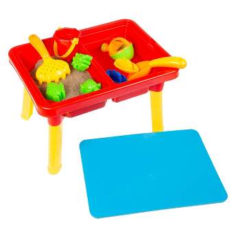 Toy Time Kids' Water and Sand Sensory Table With Lid and Toys - 17.5" x 11"